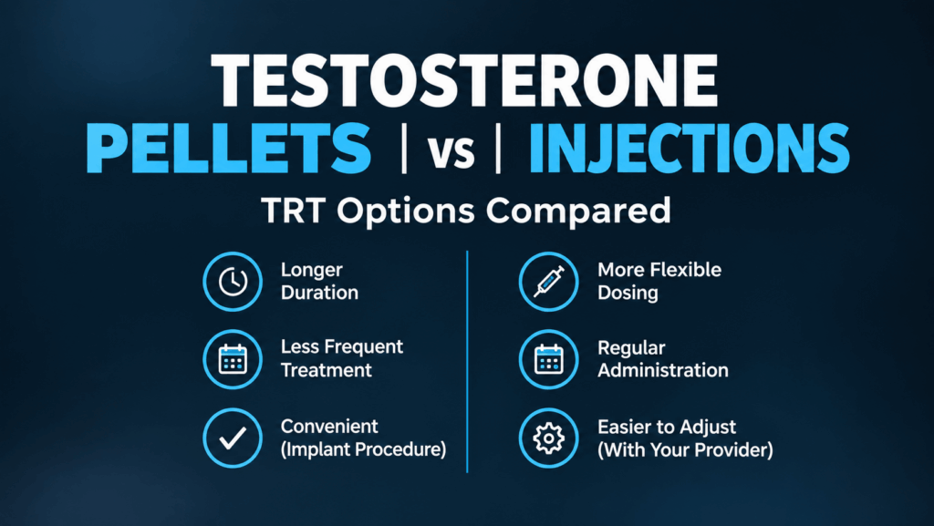 Testosterone pellets vs injections for testosterone replacement therapy